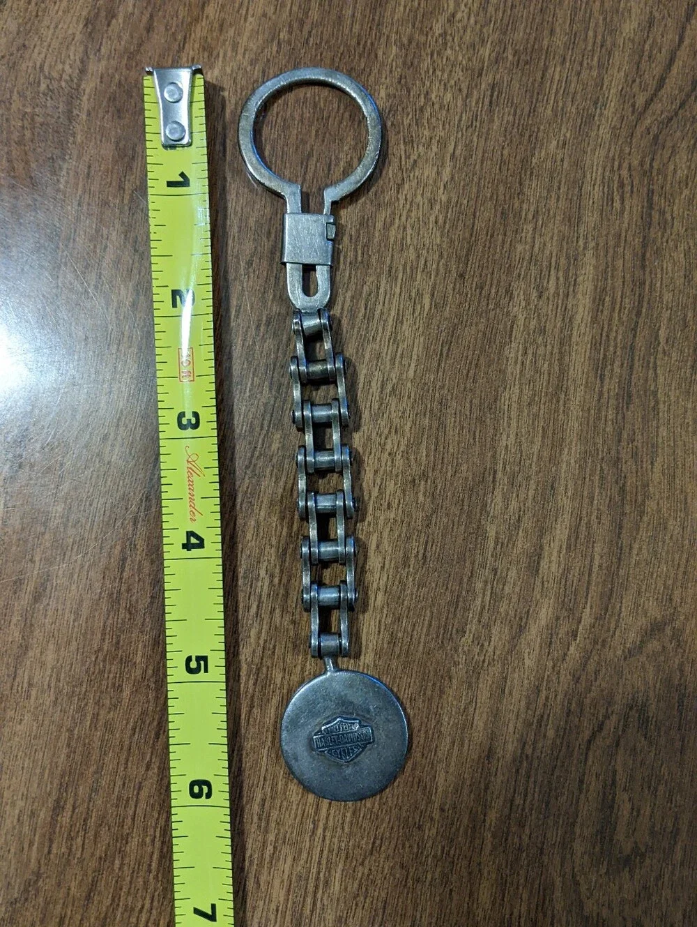 Harley-Davidson SS Mexican Linked Chain Keyring with Round Logo Medallion
